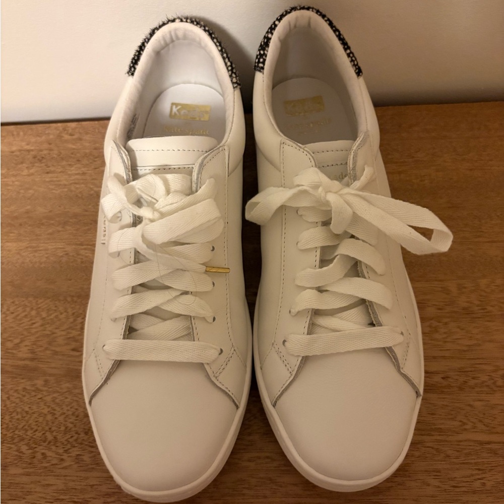 Keds x Kate Spade White Sneaker with Calf Hair Heel Accent (NWOT) - Picture 2 of 8